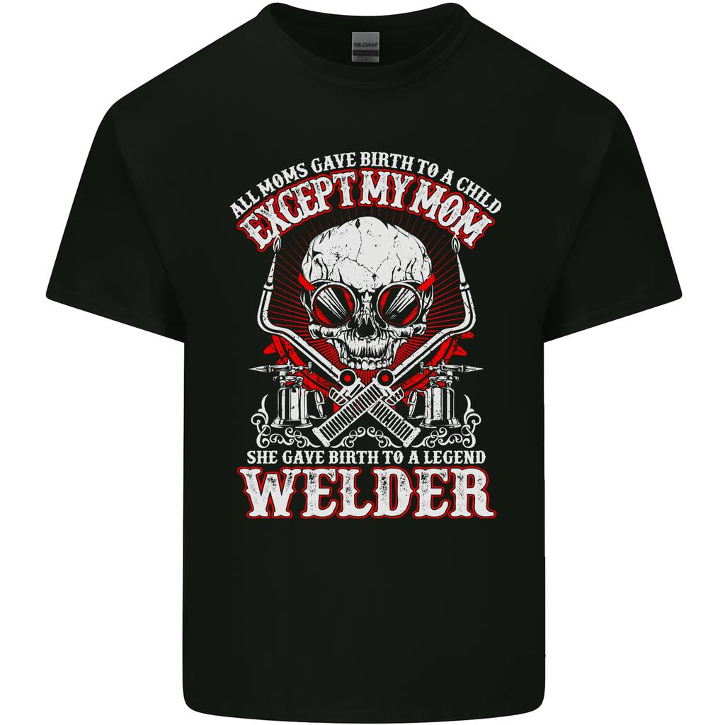 Welder Son Funny Welding Skull Mom Unisexs Light Cotton TShirt