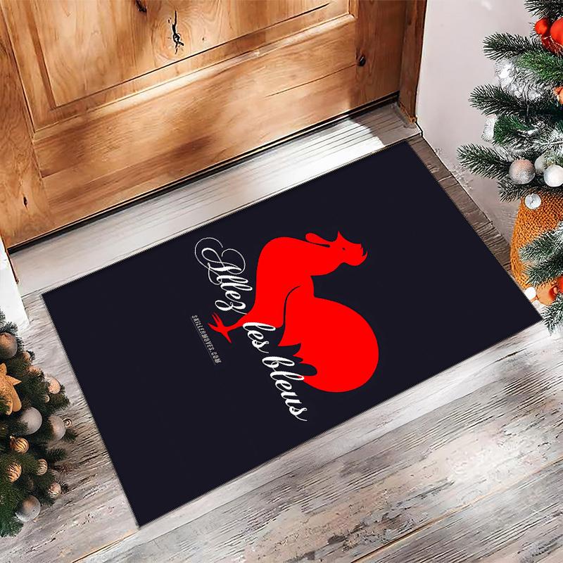 France national football team Printed Flannel Area Rug Non Slip Soft Polyester Floor Carpet Indoor Decor Mat for Bedroom Living Room Sofa