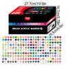 12-288 Colors/Box Christmas-Themed Marker Set - Soft-Tip Straight Liquid Acrylic Markers for DIY Holiday Doodle Art Painting
