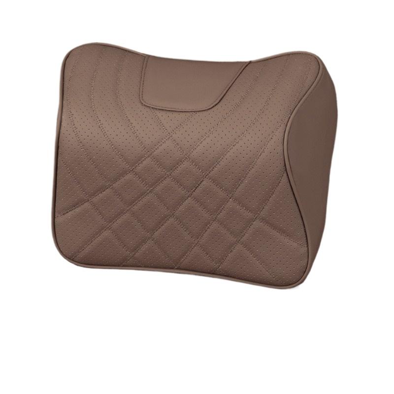 

Car Headrest Neck And Waist Pillow Breathable Memory Cotton Lumbar Support Cushion for Travel Comfort коричневый