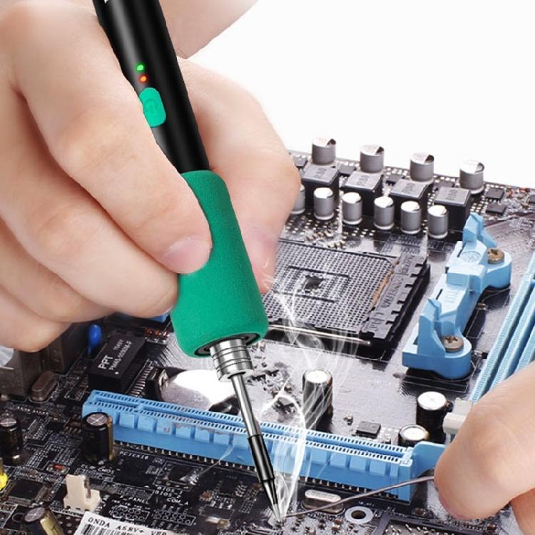 USB Intelligent Electric Soldering Iron 230-450℃ Rapid Heating Soldering Pen Rechargeable Carrying Case Adjustable