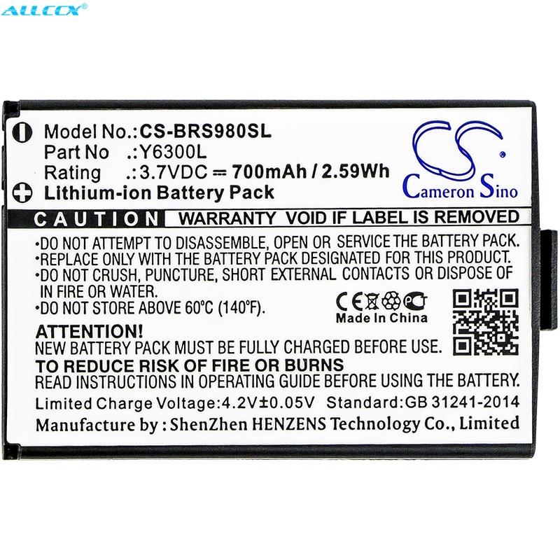 

Аккумулятор для беспроводной гарнитуры Cameron Sino, 700 мАч Y6300L для Blinc G2, ONEAL, RF710, RF-730, RS-980, RT-712, RX-960, TORC, V200, VCAN