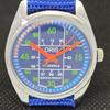 GEBRAUCHTE ORIS AUFZUG SCHWEIZER HERREN VINTAGE ARMBANDBLAU UHR 558b-a296837-1