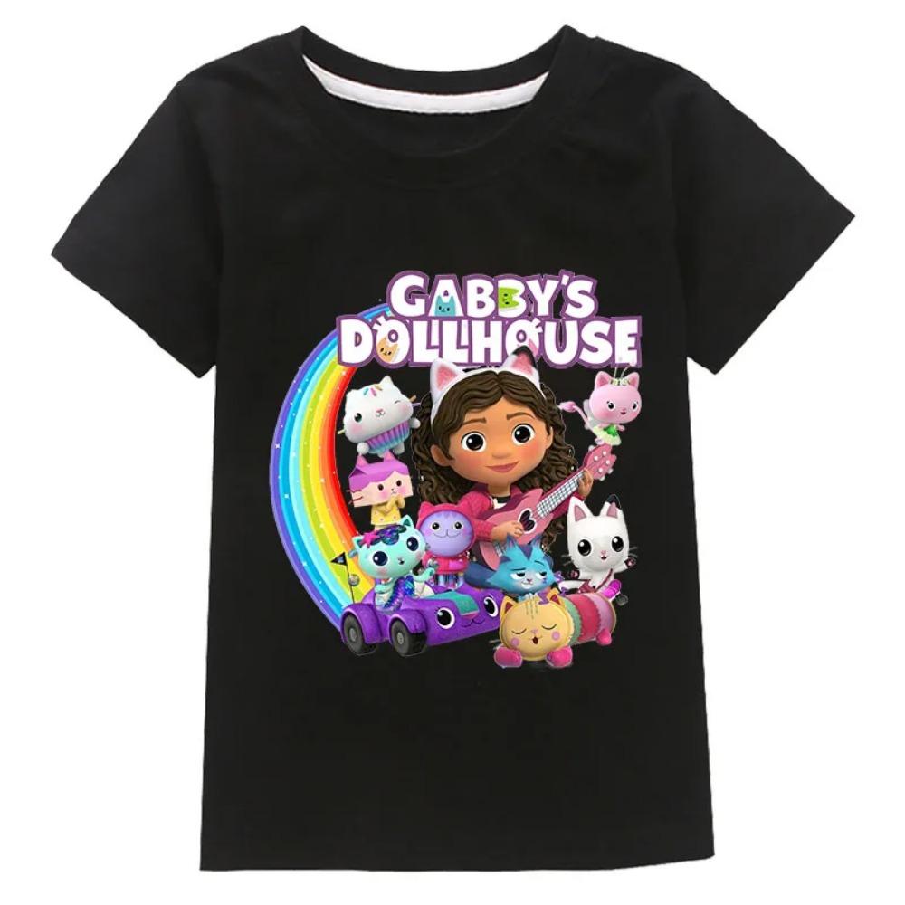 2026 T-shirt da Ragazza La Casa delle Bambole Divertente Tema Anime Estiva per Ragazzi Cotone Moda Cartone Animato Casual T-shirt Girocollo Manica Corta