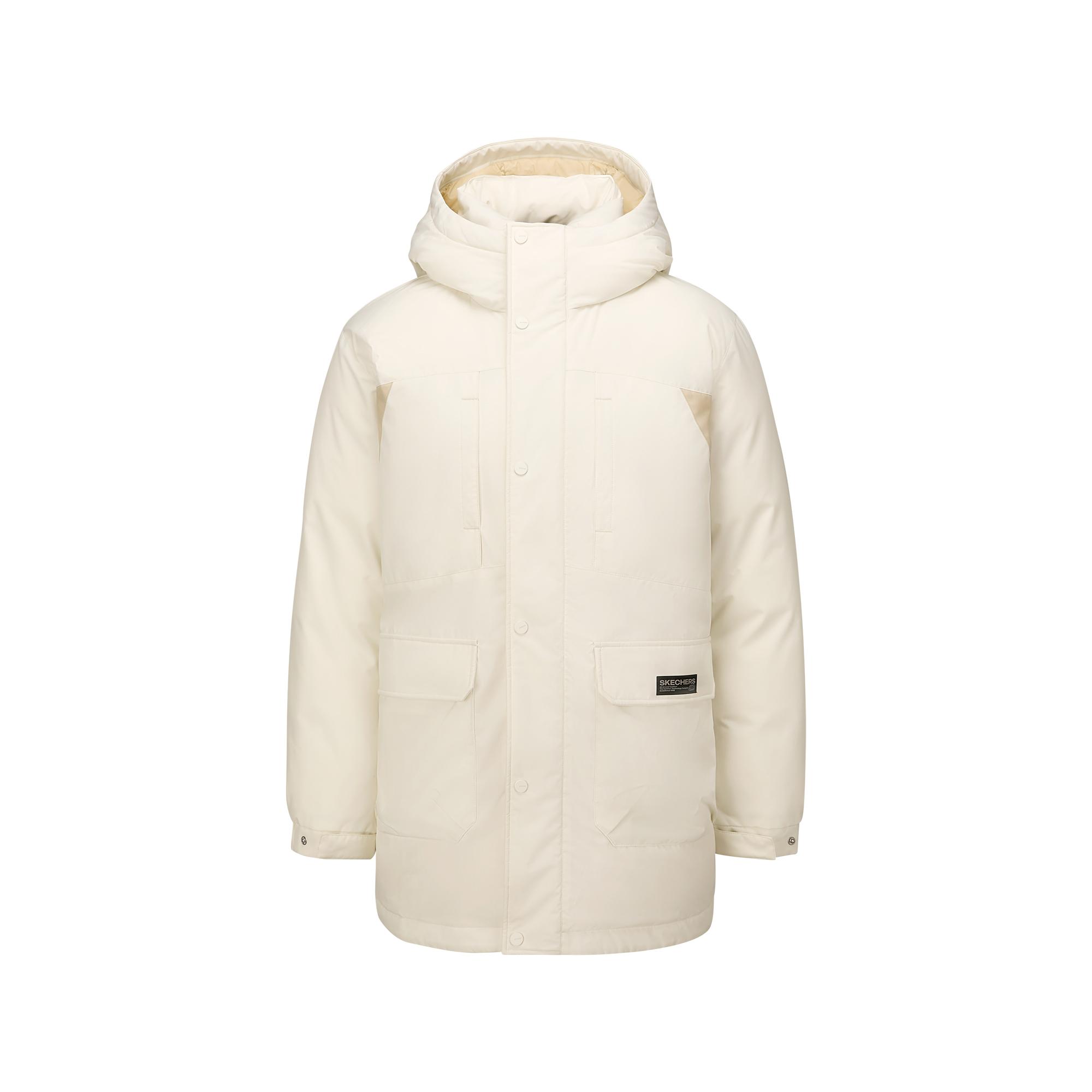 Skechers Windproof Waterproof Oil Stain Resistant Warm Anti Cold Far Infrared Heating Antistatic Antibacterial Mid Length Down Jacket L425U020-0074 S