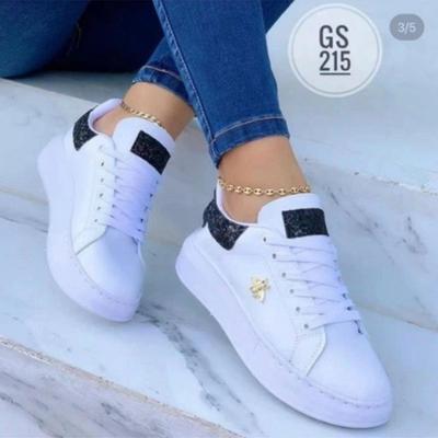Kadın Günlük Ayakkabılar Moda Kelebek Dekor Deri Bağcıklı Yuvarlak Burun Spor Ayakkabı Platform Bayan Vulkanize Ayakkabı Kadın Ayakkabı