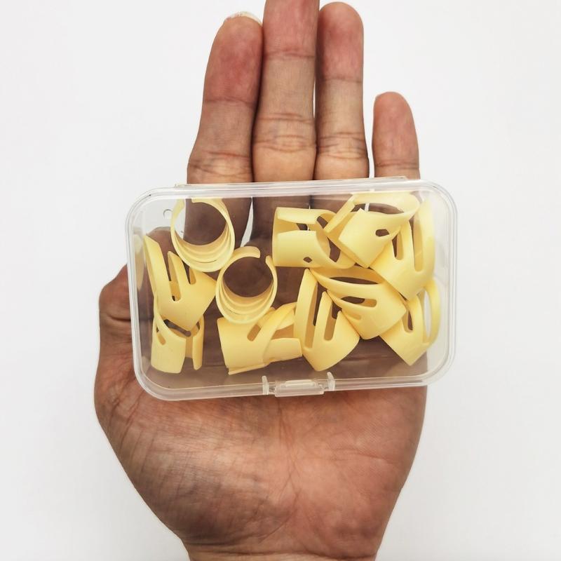 12 Pieces Plastic Thumb Finger Pick Multi Color Adjustable Finger Guitar Pick Hollow Guitar Plectrum For Acoustic Guitar