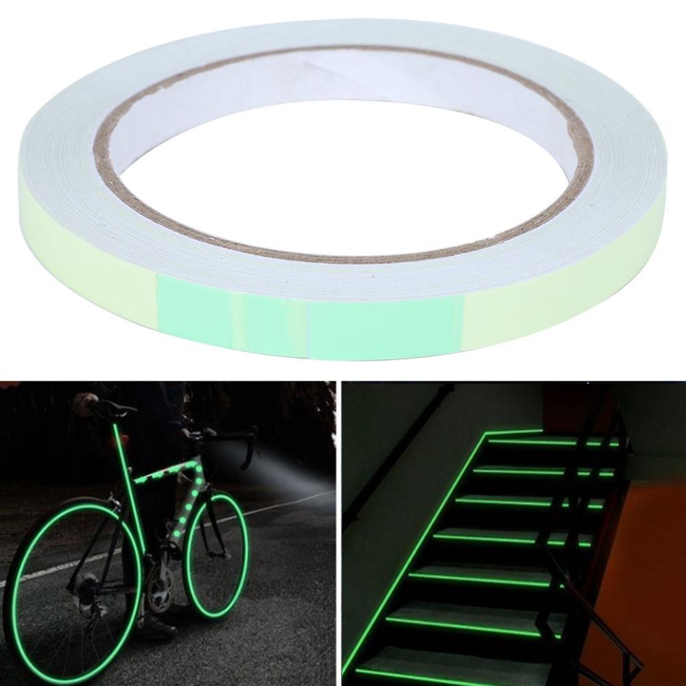 Marqueur de Sécurité Vert Adhésif Bande Lumineuse 10mmx10m Haute Luminosité Bande Photoluminescente Bandes Lumineuses Bande Lumineuse dans le Noir Marche d'Escalier