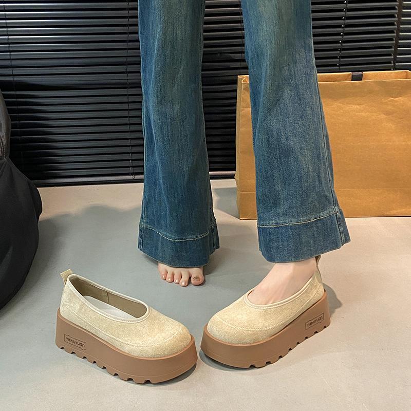 Thick-Soled Women's Platform Loafers Women  Loafers Casual High Heels Sneakers Shoes
