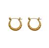 Titanium Steel Texture Texture Twist Ear Buckle Women'S High-End Sense Non-Fading Earrings Ear Buckle Niche Design