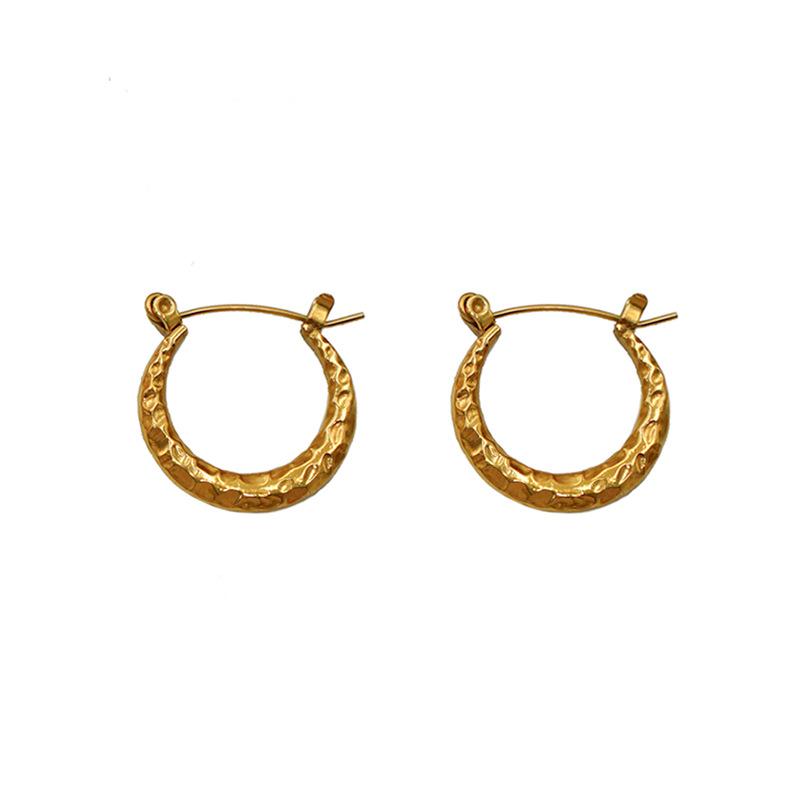 Titanium Steel Texture Texture Twist Ear Buckle Women'S High-End Sense Non-Fading Earrings Ear Buckle Niche Design