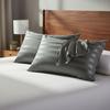 Rectangular Imitation Silk Satin Stripes Pillowcase Envelope Closure Hotel Pillowcase  Bedroom