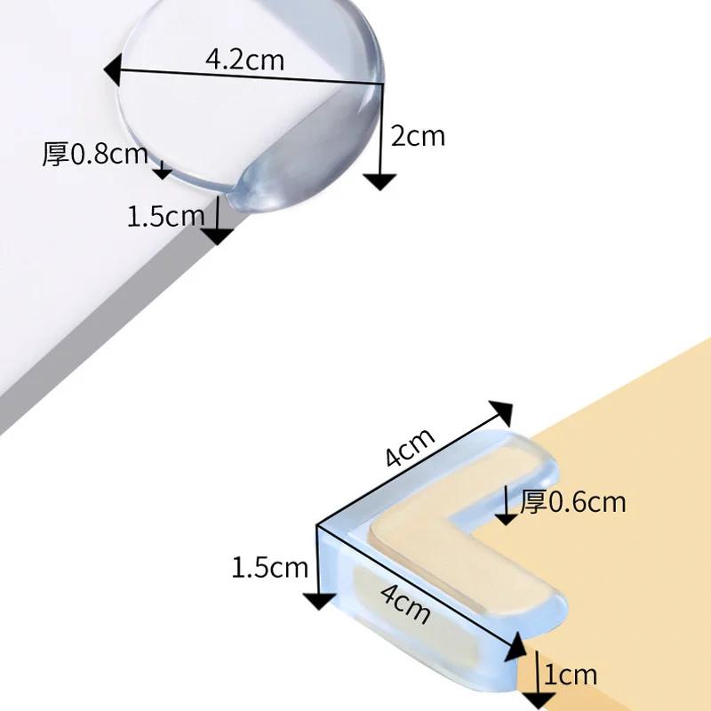10pcs Clear PVC Corner Protectors for Baby Security Protection Soft Furniture Corner Guard & Edges Covers Against Sharp Corners