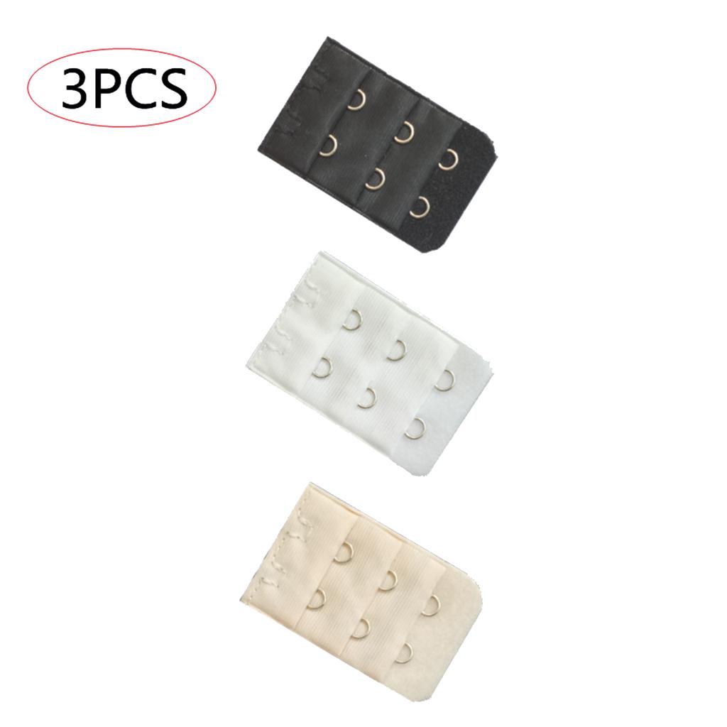 3Pcs 2/3/4 Hooks Adjustable Underwear Strap Extension Bra Buckles Extenders