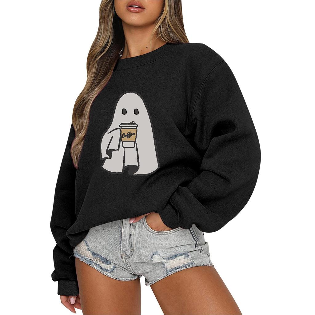 Frauen Herbst Winter Tops Damen Langarm Sweatshirt Casual Crewneck Loose Fit Pollover Fleece Tops