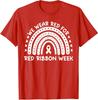 We Wear Red for Red Ribbon Week Design Funny Ribbon Unisex T-Shirt