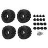 4pcs RC Rubber Tires Professional Replacement Thickened Wear Resistance RC Car Hub Wheels for 1 8 1 10 RC Car
