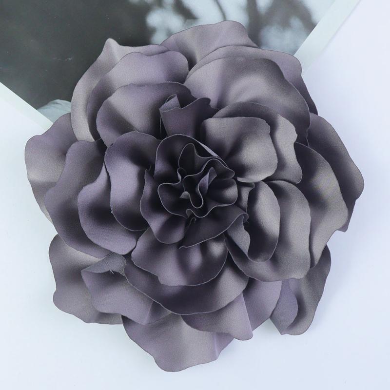 20Cm Nuova Spilla Personalizzata Esagerata Fiore Grande in Raso Rosa di Tessuto Colorato Spilla da Petto Versatile Per Donne