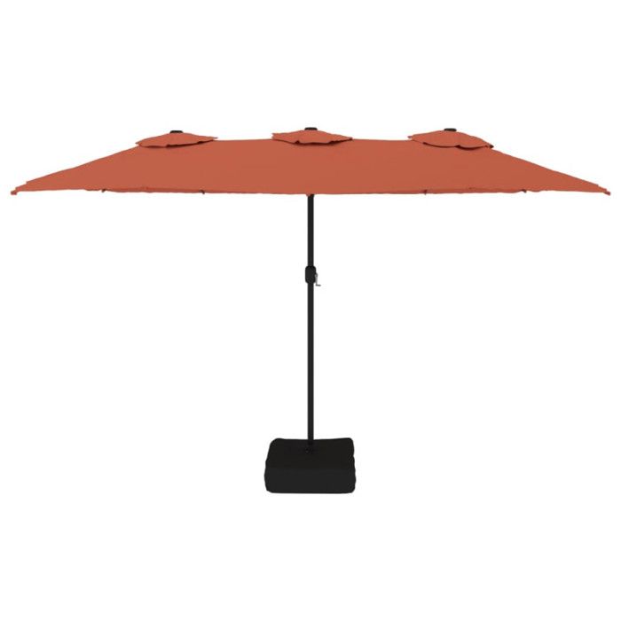 VidaXL Double Head Garden Parasol with LED, Patio Sunshade, Sun Shelter, Beach Parasol Terrace Outdoor, 362958