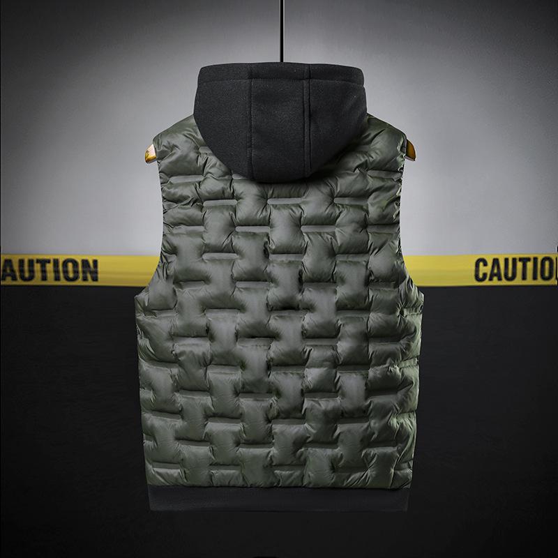 Men's Thickened Cotton Vest - Warm Sleeveless Outerwear for Autumn/Winter (MJ915)