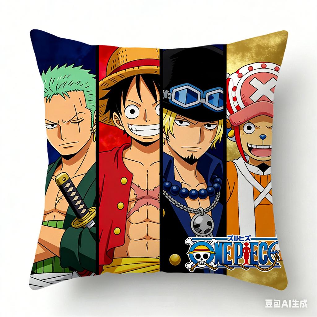 One Piece Anime Style Pillowcase Decorative Cushion Cover For Sleeping Sofa Living Room And Bedroom Interior Home Decor