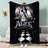 Alice Madness Returns Throw Lightweight 240g Flannel Blanket Soft Skin-friendly for Summer Cooling