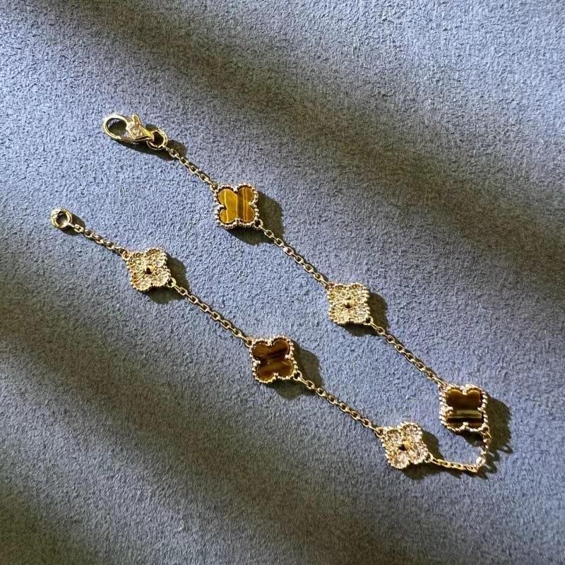 9MM Mini Six-flower Four-leaf Clover Bracelet White Mother-of-pearl Purple Chalcedony CNC Craft Simple and Versatile High-end Bracelet
