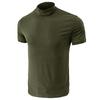 Men's Soft T Shirt Short Sleeve Basic Turtleneck Slim Fit Undershirt Pullover Solid Tops Athletic Workout T-Shirts for Men Summer Moisture Wicking Tee
