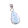 Natural Republic Larimar Gemstone Handmade 925 Solid Silver Pendant 1.5" F2t72