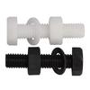 External Hex Bolt M4 M5 M6 M8 M10 White Nylon Hexagonal  Head Screw Nut Washer Threaded Hex Head Screw Plastic Insulated Screw