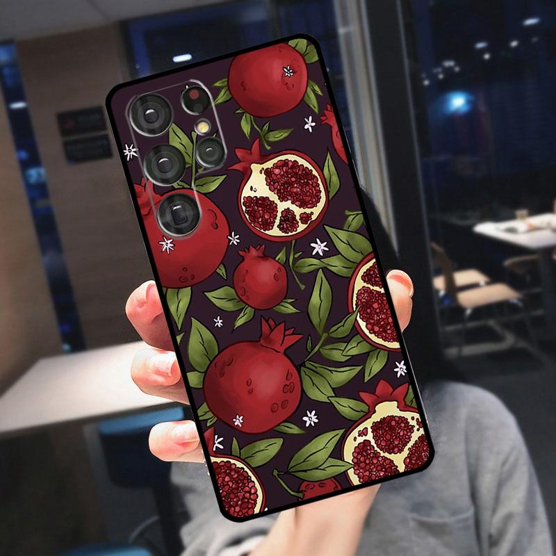 

Food Fruit Red Pomegranate Cover For Samsung Galaxy S25 Ultra S23 S21 S22 S20 S24 Ultra S9 S10 Plus S24 FE Phone Case Galaxy S24 Plus