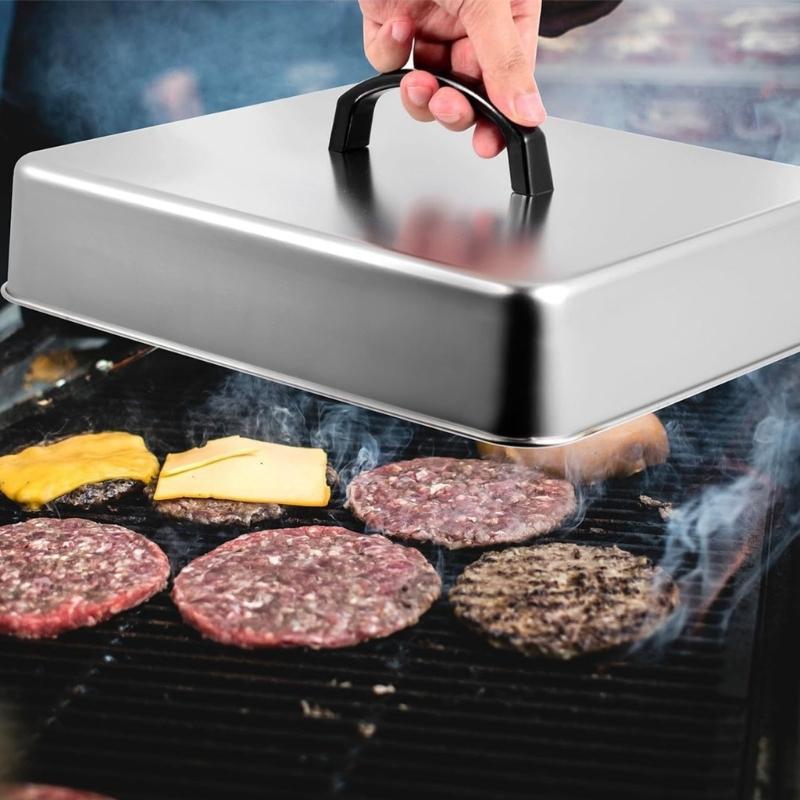 Premium 304 Nonrust Steel Square Grills Cover for Uniform Heating and Enhancing Barbecue Cooking Performances in Outdoor Activity