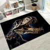 Ancient Creatures Dinosaur Ammonite Fossil Art Rug for Bedroom Living Room Sofa Home Doormat Decor,Large Kids Non-slip Floor Mat