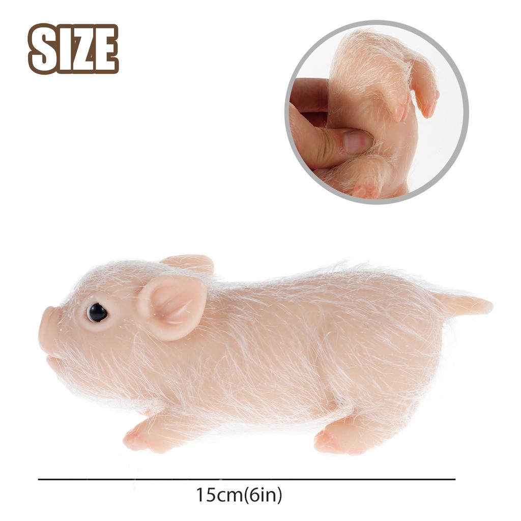 Lifelike Reborn Pig Dolls Mini Soft Silicone Pig Doll Cute Miniature Reborn Pig Doll Kid Birthday Christmas Gifts