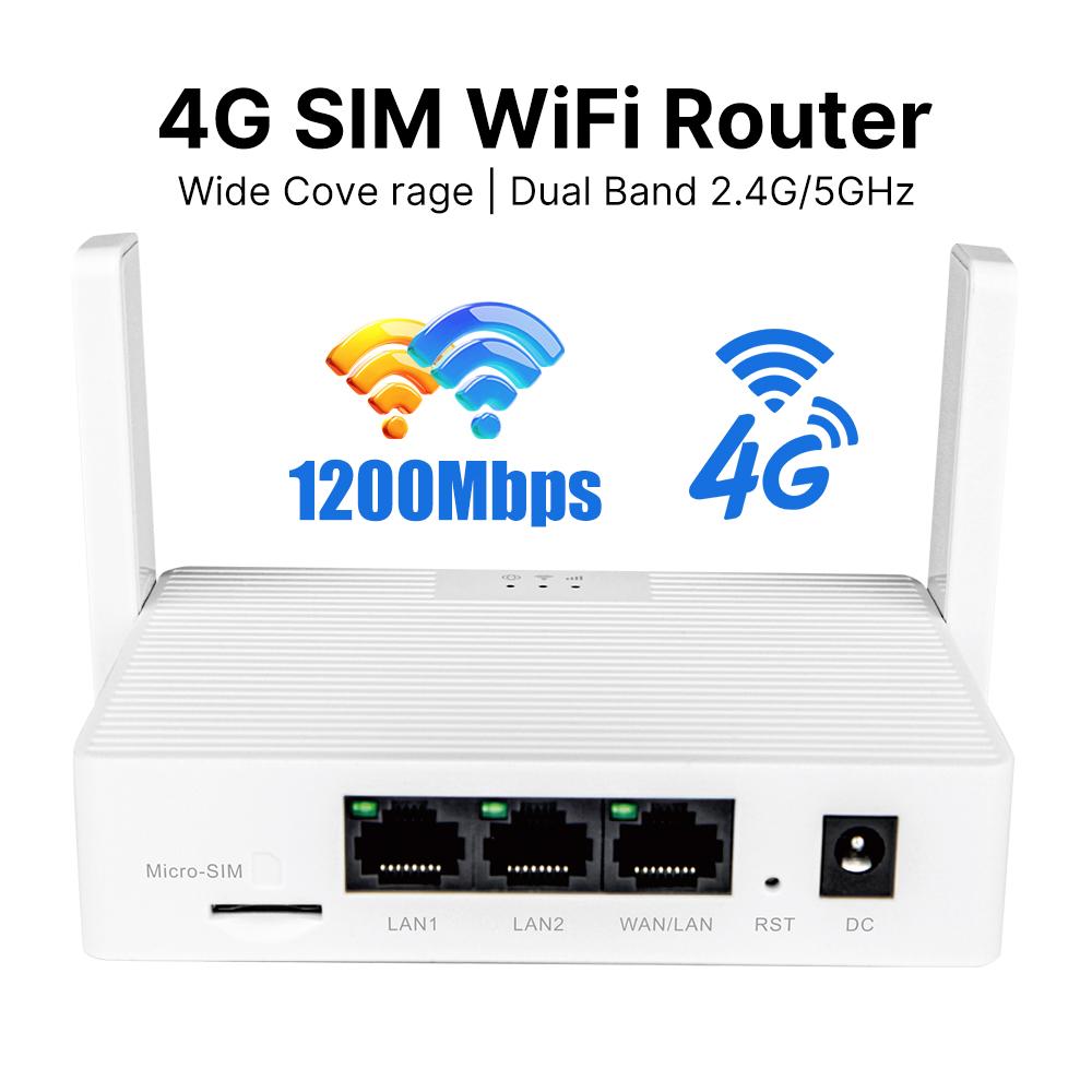 

1200M 4G LTE Бездротовий маршрутизатор - Європейський - стандартна вилка, 1 x 10/100M WAN/LAN, 2 x 10/100M LAN, Підтримувані європейські частоти