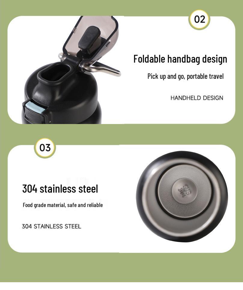 Large Capacity 304 Stainless Steel Vacuum Thermos Cup for Car & Outdoor Use