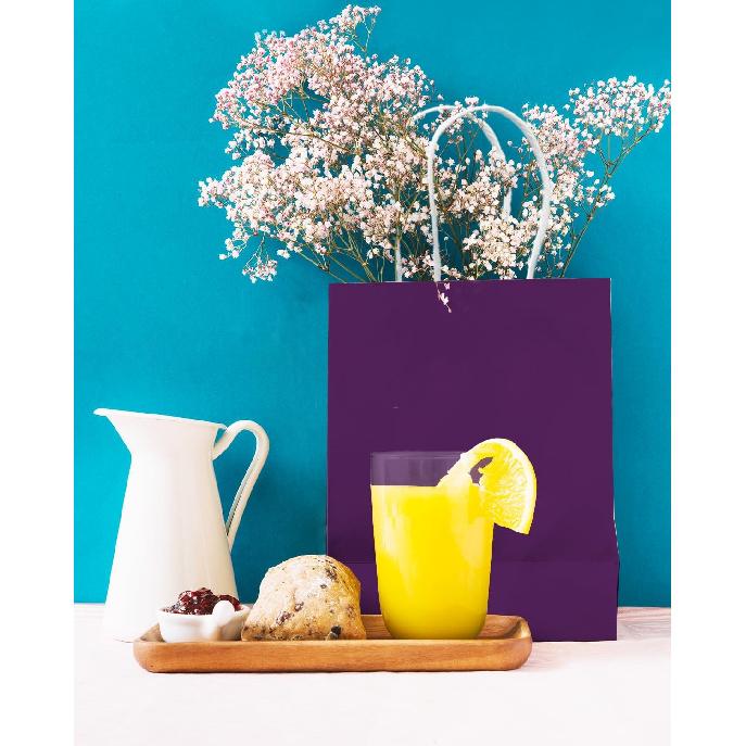 qiqee 24PCS Medium Gift Bag with Handles Bulk 11"x5"x8" Gift Bags Violet Bags Multiple Uses (Medium Size)
