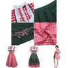 Elegant Women Oktoberfest Dress With Bavarian Dirndl Costume And Puff Sleeves