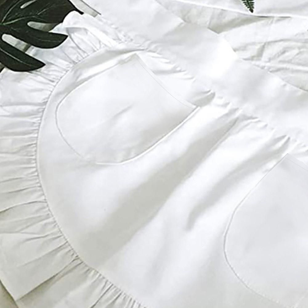 Spitzenbesetzter Halb-Schürze Weißer Lolita-Haube Hut Dienstmädchen-Schürze Hut Set Restaurant Arbeit Koch Kellner