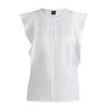 Womens/Ladies Keyhole Regular Ruffle Blouse