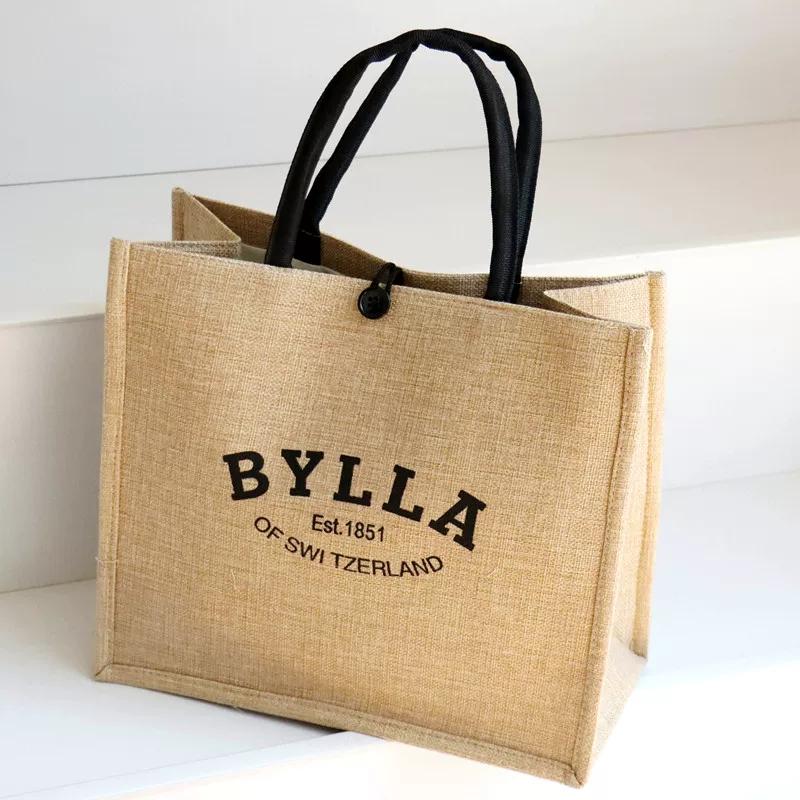Canvas bag large capacity linen handbag female mommy bag work commuting tote bag handbag shopping bag