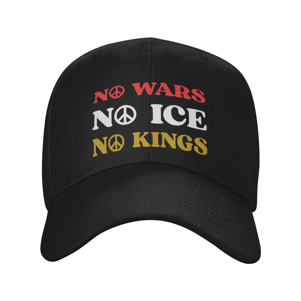No Kings No Wars No Ice Caps Fashion Snapback Hat For Unisex Women Adjustable Casual Headwear