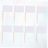 NUOLUX 200pcs Toothpick Flags, White Tags, Cup Flag Labels, Paper Flag Picks, Plant Labels, Toothpicks for Food, Plant Tags, Fruit Cake, White Flags,