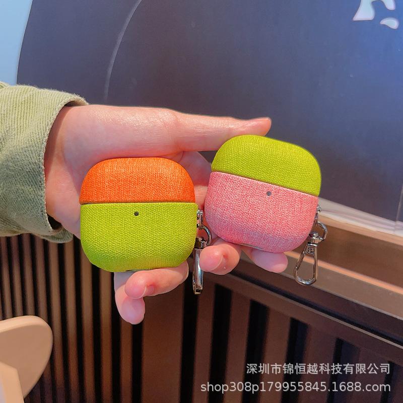 Blackcurrant is suitable for Huawei earphones FreeClip1 Bluetooth earphone case clip1 generation solid color splicing cloth pattern