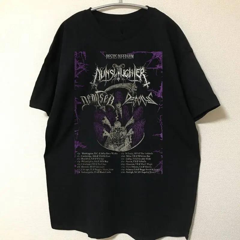 Nunslaughter Demiser Desolus Black Hurst On Tour 2025 T Shirt Size S 5xl Tt734