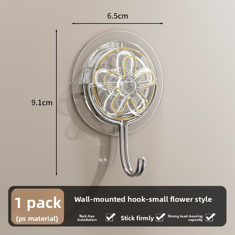 

Adhesive Type Freely Rotatable Household Door Rear Kitchen Bathroom and Toilet All Match Hook flowers лист