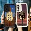 Phone Case for Samsung Galaxy A17 A16 A15 A14 A13 America Route 66 A56 A36 A26 A55 A35 A25 A54 A34 A24 A53 A33 A23 A07 A06