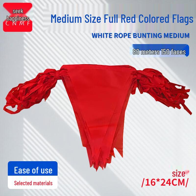 Moufou 318 Red Triangle Pennant String Flags