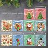 1PACK/100 Santa Claus Tree Snowflake Crispy Candy Self-Sealed Sticky Bag Cookies Cow Gin Biscuit Party Gift Packaging