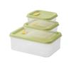 2pcs Plastic Refrigerator Crisper 2000ml Household Food Grade Microwave Heating Lunch Boxes Fruit Vegetables Preservation Box